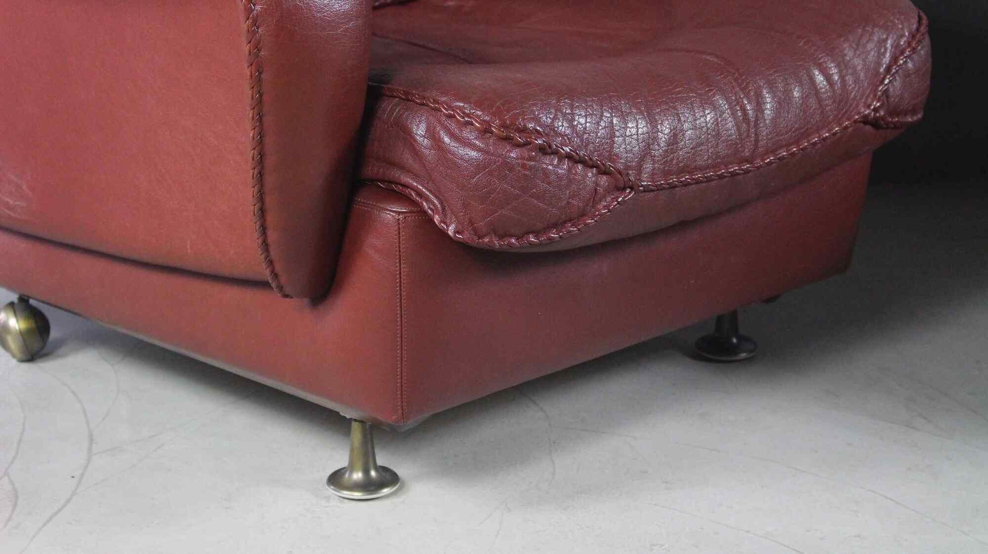 1970s Danish Brown Leather Chairs By Madsen & Schubell