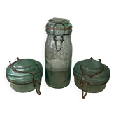 Lot of old glass jars