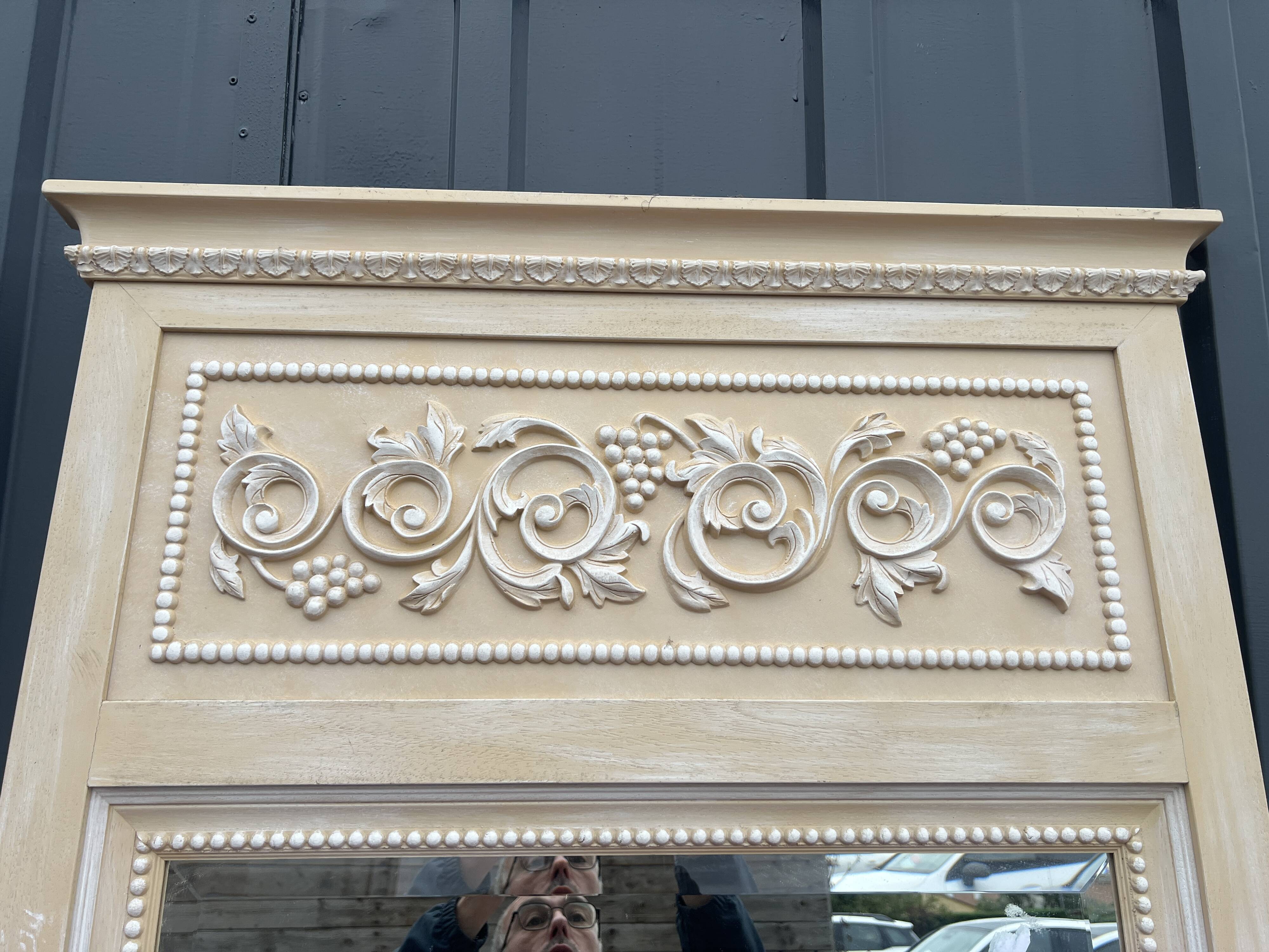 Trumeau Blanc cassé , Ivoire Style Directoire
