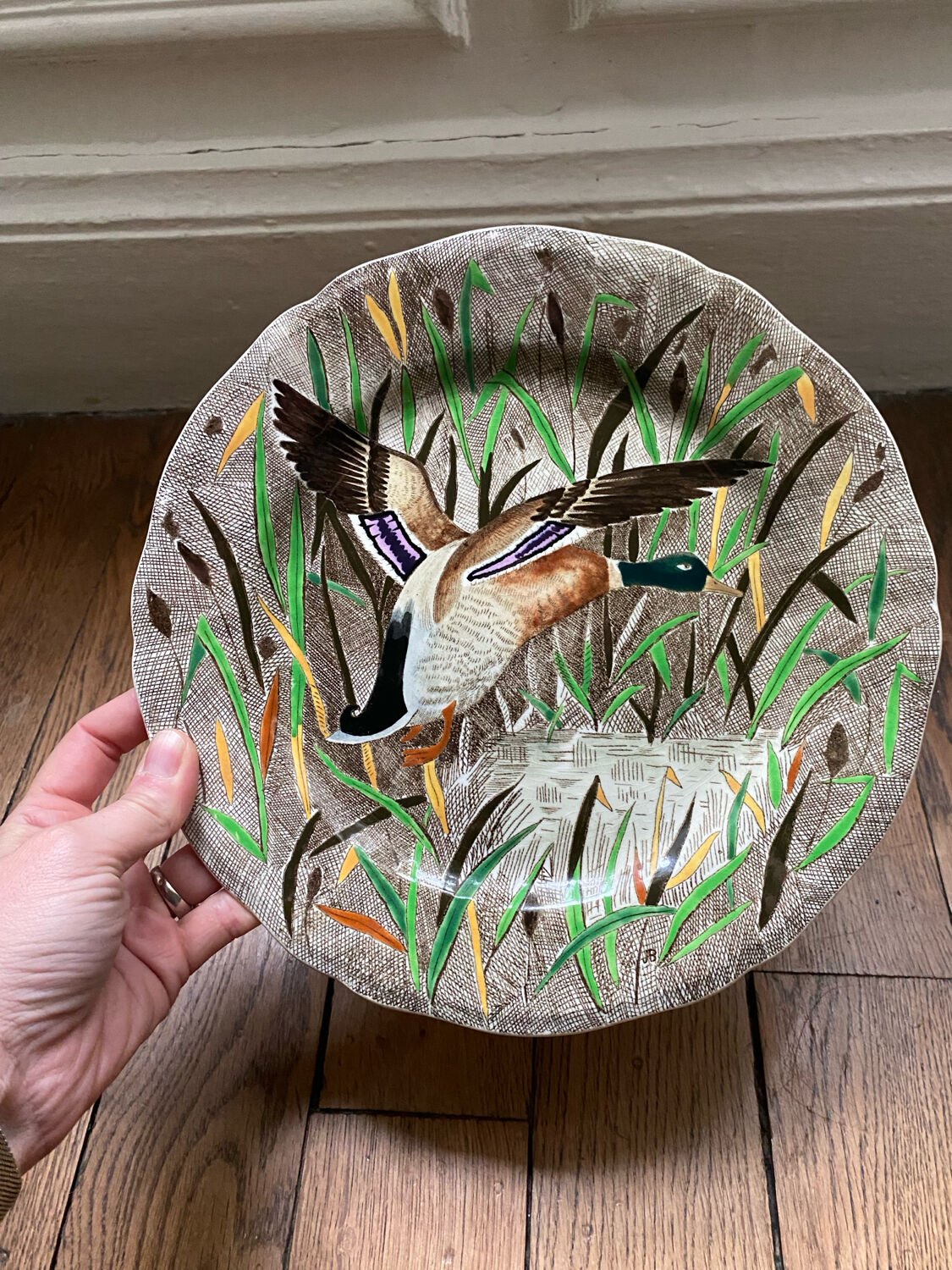 Assiette canard Rambouillet de Gien