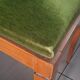 6 Chaises bois assise velours vert