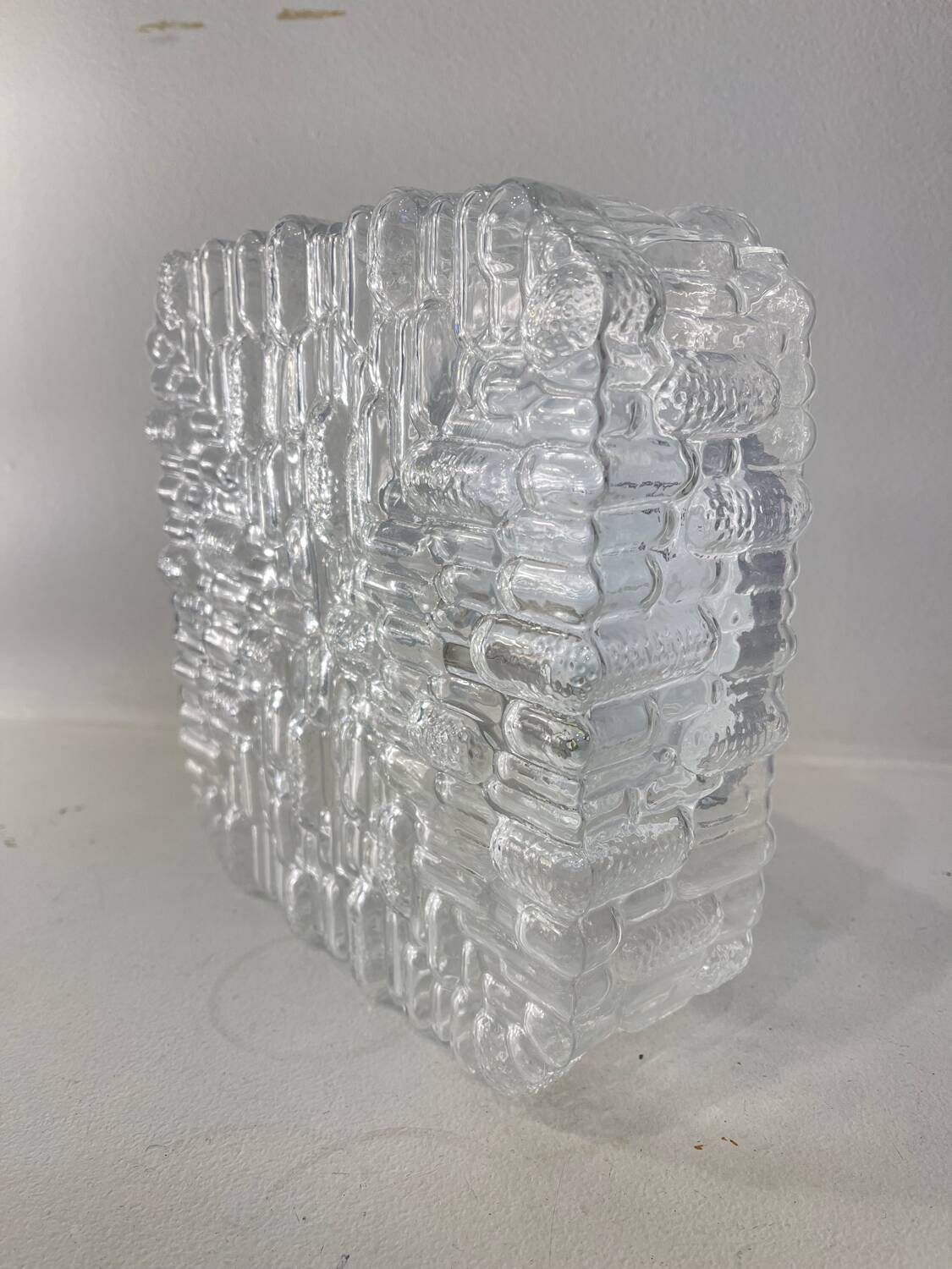 Molded glass ceiling light, 1970