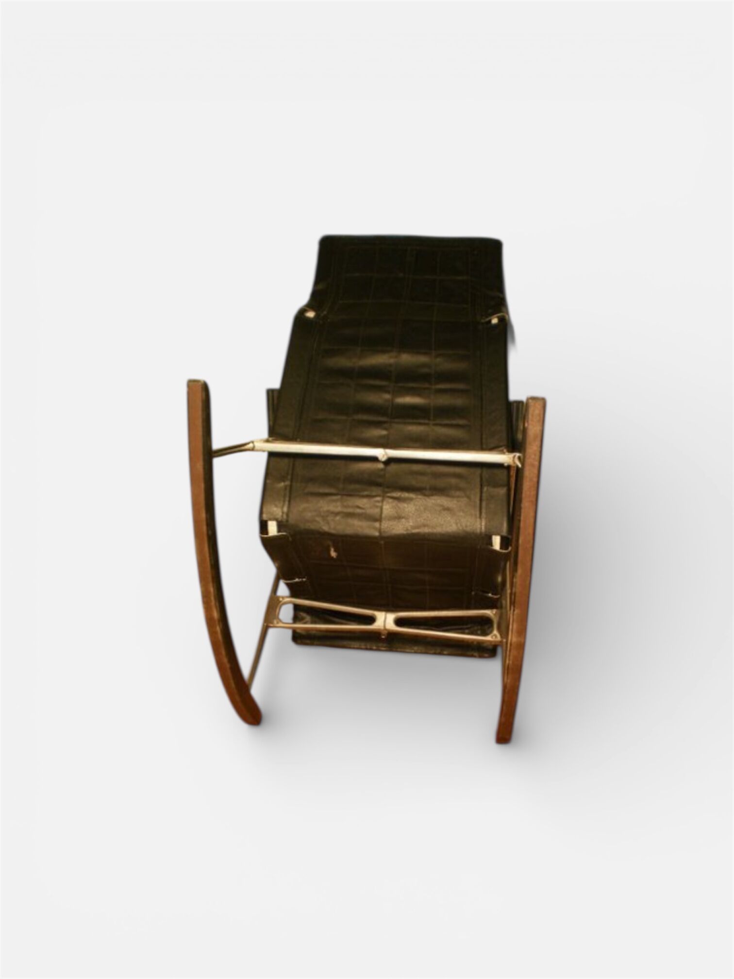 Rocking chair by Takeshi Nii - Leather and wood - 60s