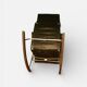Rocking chair by Takeshi Nii - Leather and wood - 60s