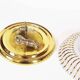 Large vintage brass and glass flush mount light by Palwa