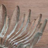 1970s brutalist art glass vessel 'Alaska' by Uno Westerberg for Pukeberg Sweden.