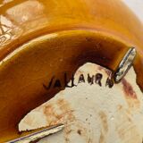 Vallauris 1950 Ewer or Pitcher with twisted handle in enameled ceramic