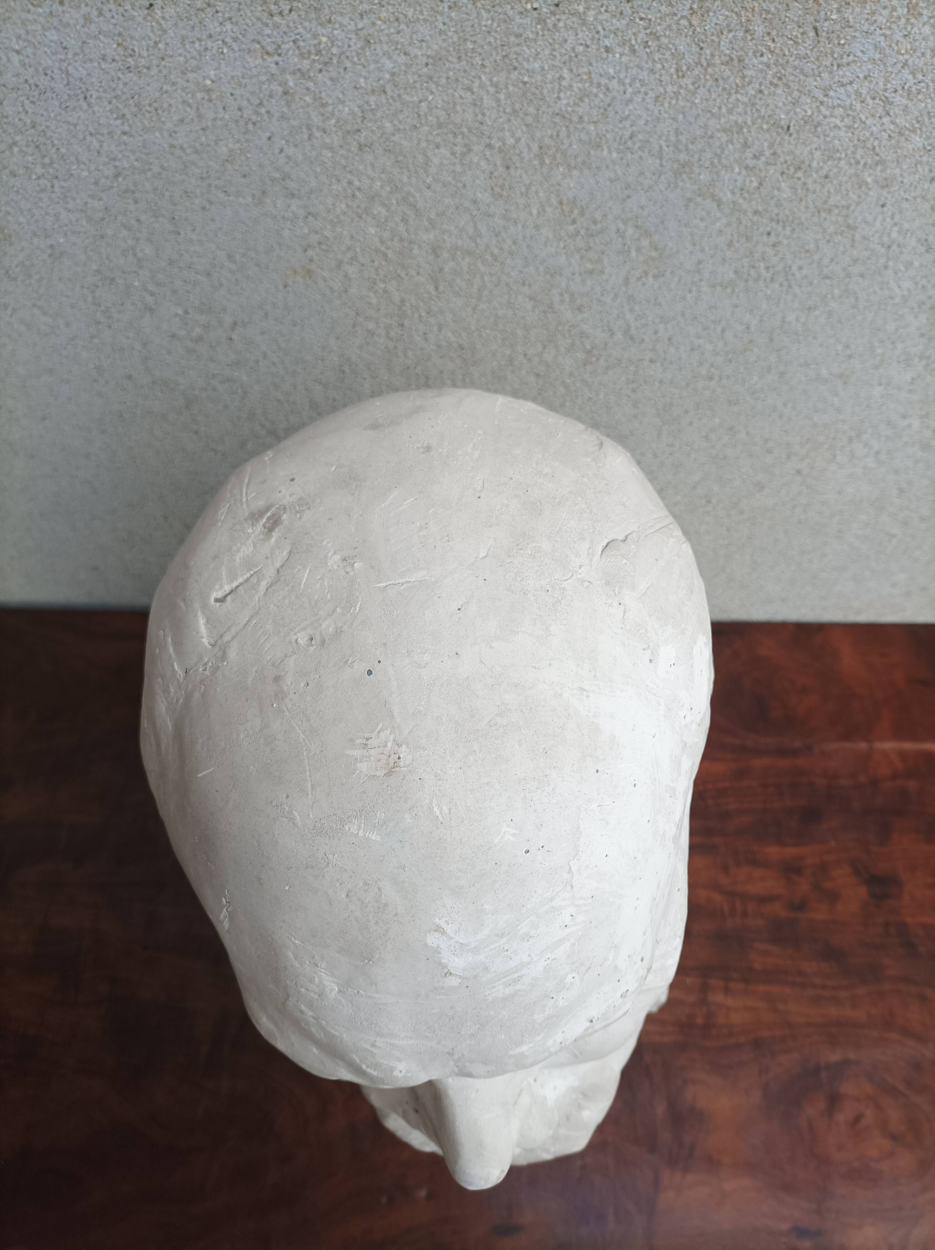 Pascal Boureille (1909-1999) Bust sculpted in plaster Male doctor
