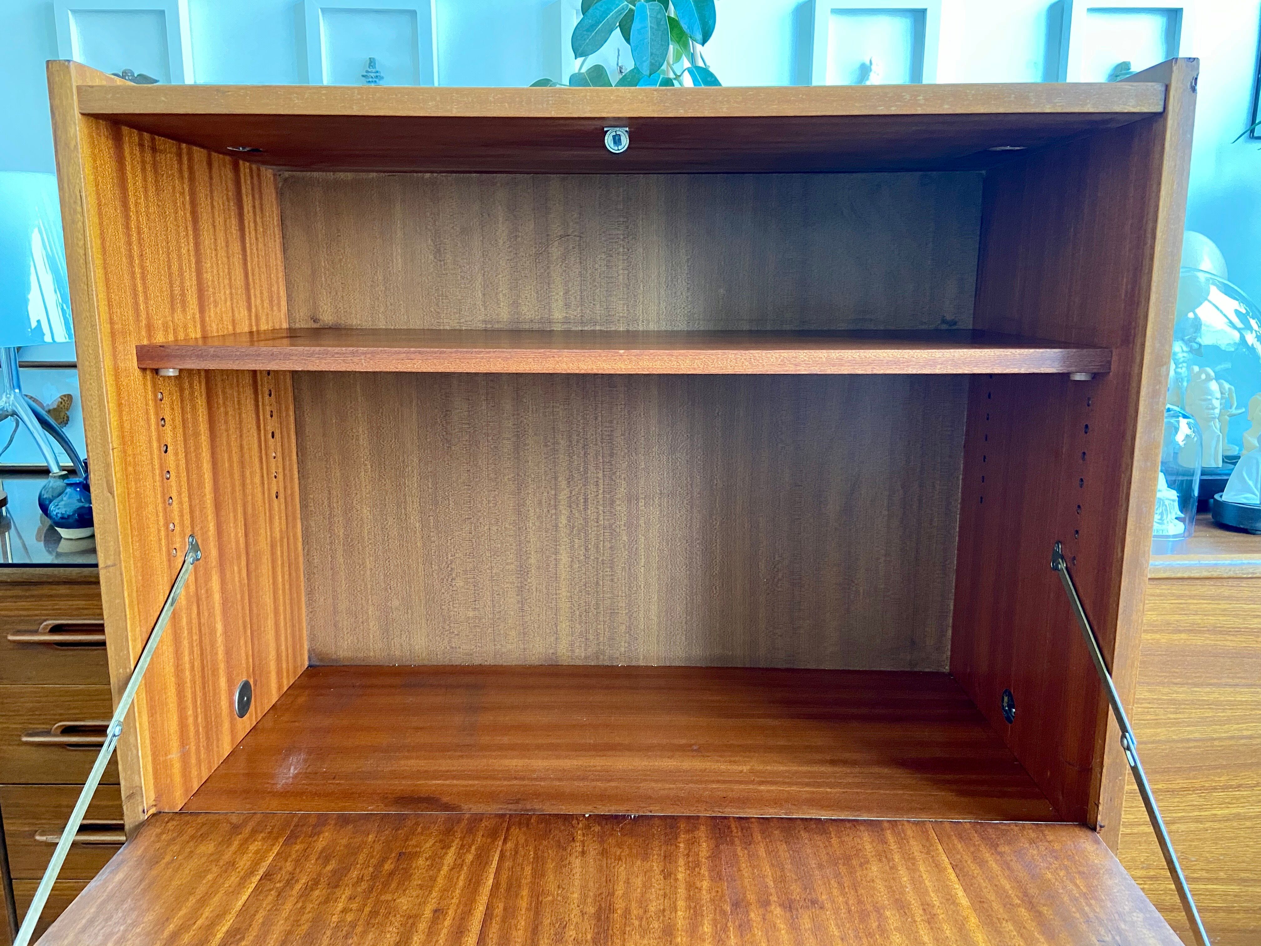 Scandinavian writing basket in wood 1960