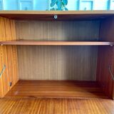 Scandinavian writing basket in wood 1960