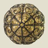 Amber Venetian lantern pendant light