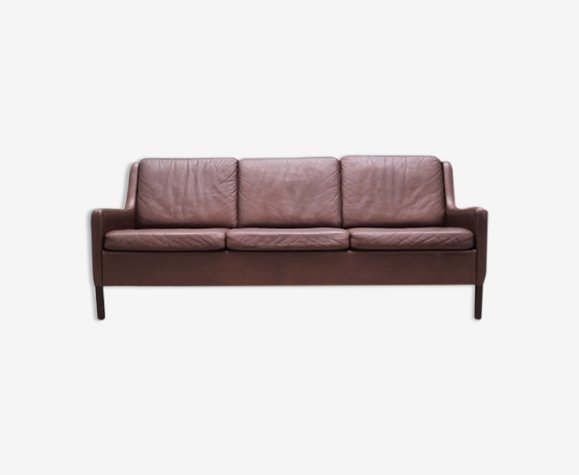 Canapé cuir, design danois, années 70
