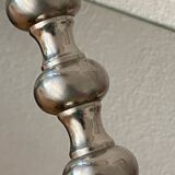 Silver and gold metal candle holder