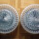 Paire appliques ou plafonnier rosace en verre