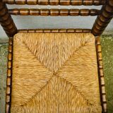 Brutalist chairs mulched in turned wood from the 60s