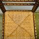 Brutalist chairs mulched in turned wood from the 60s