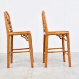 Pair of faux bamboo children chairs, 1960s