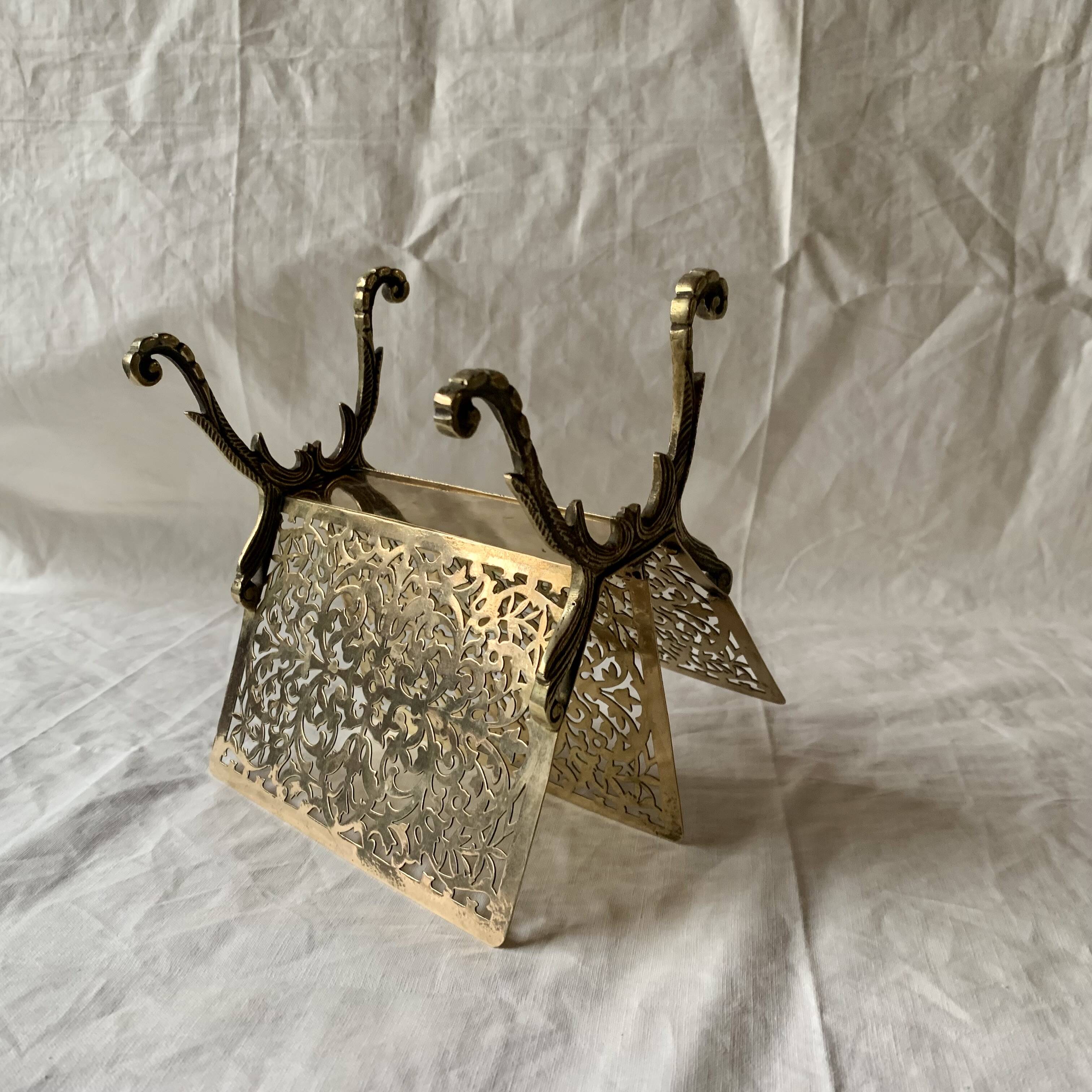 Old brass letter holder