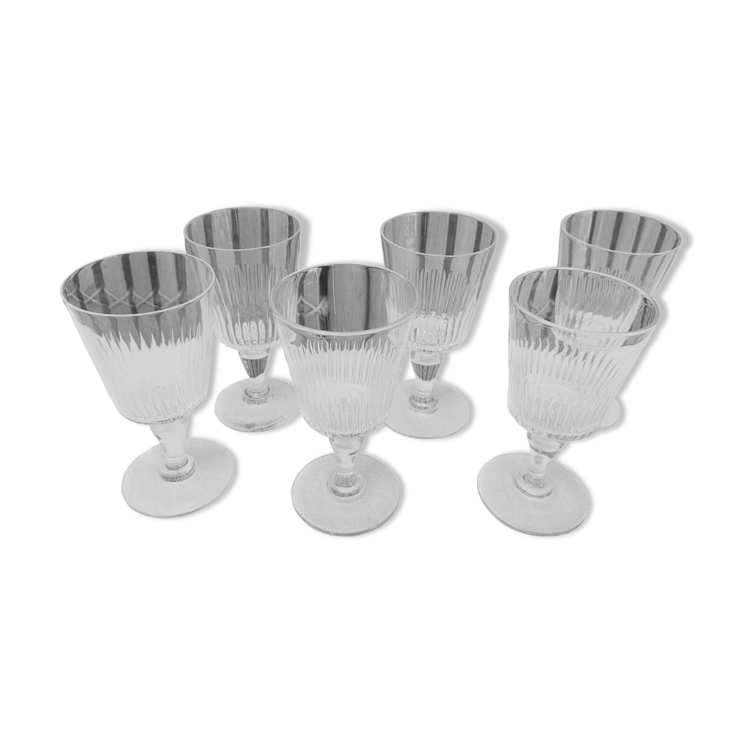 Baccarat - 6 old cut crystal port glasses