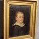 Huile sur panneau de bois, portrait d'enfant époque Empire