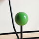 Wall coat holder years 60, 8 hooks wooden balls and lacquered metal