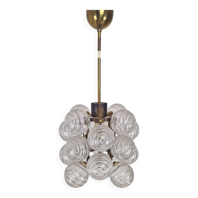 Chandelier 'Snowball' Mid-Century Modern par Doria Leuchten, Allemagne, années 1970