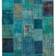 Handmade oriental 170 cm x 242 cm turquoise patchwork carpet