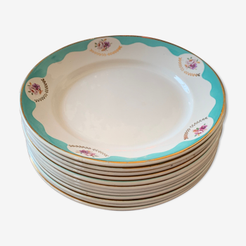 Assiettes en porcelaine opaque Badonviller