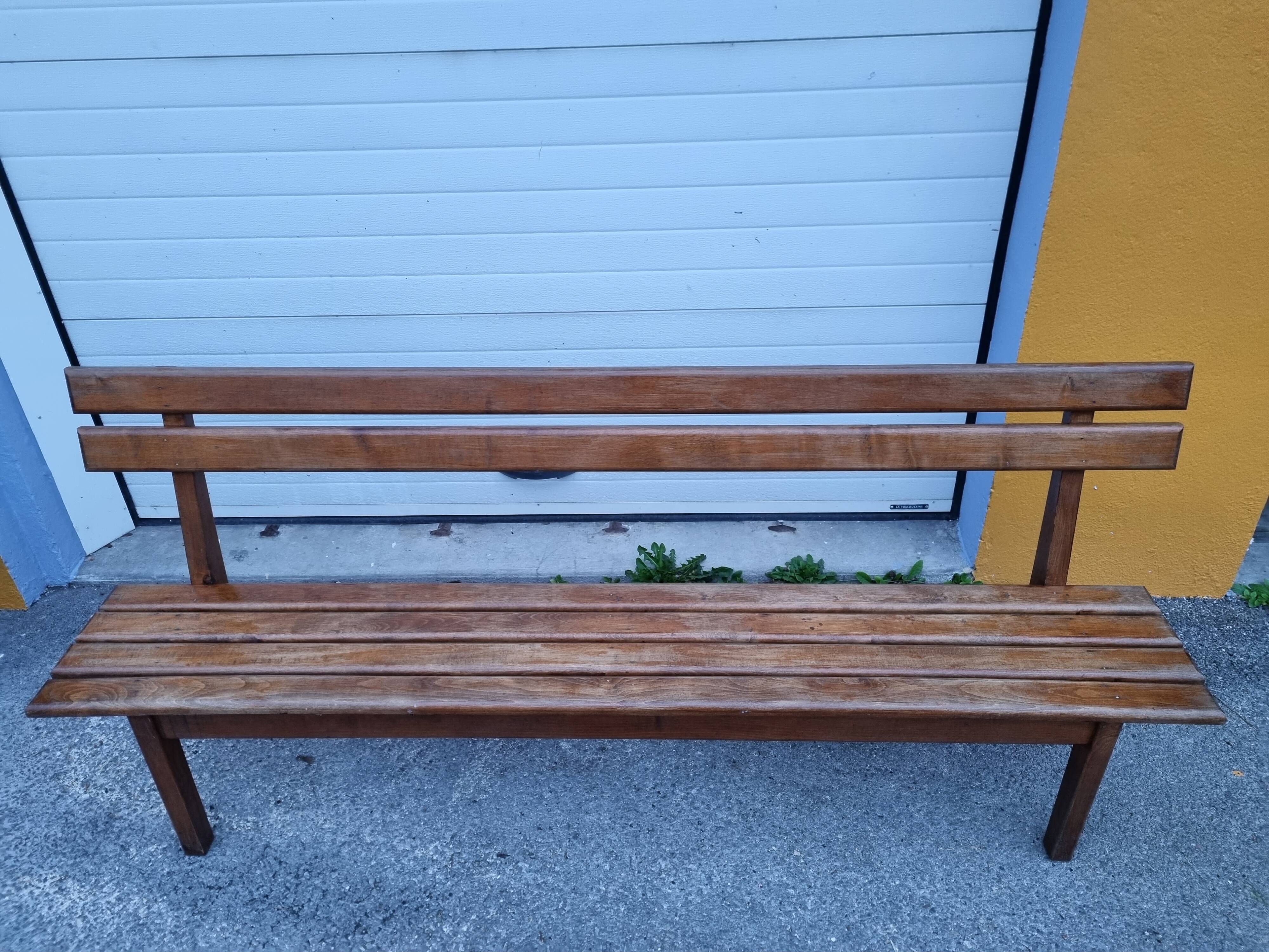 Exotic solid wood church pew 1970