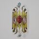 Mid-Century Italian Brutalist Murano Longobard for Poliarte Wall Lamp Sconce , 1980s