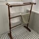 Vintage turned wooden towel rack