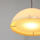 Italian space age beige plexiglass pendant lamp, 1970s