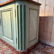 Low plinth buffet – Louis XIV period – Reclaimed wood & Faux marble
