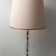 Pied de lampe en verre et fer forgé