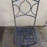 Set of 4 solid wrought iron chairs