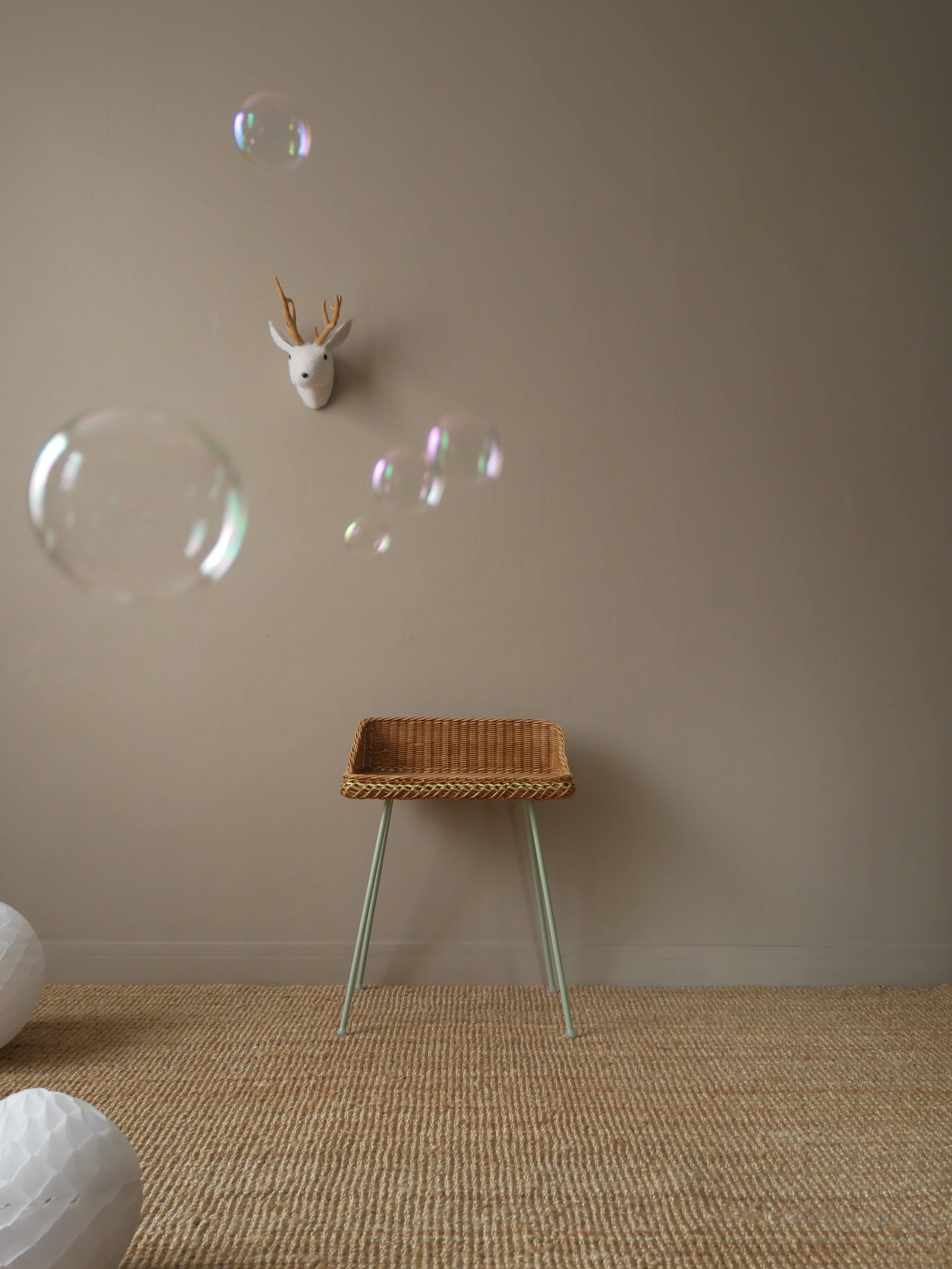 Wicker bedside table