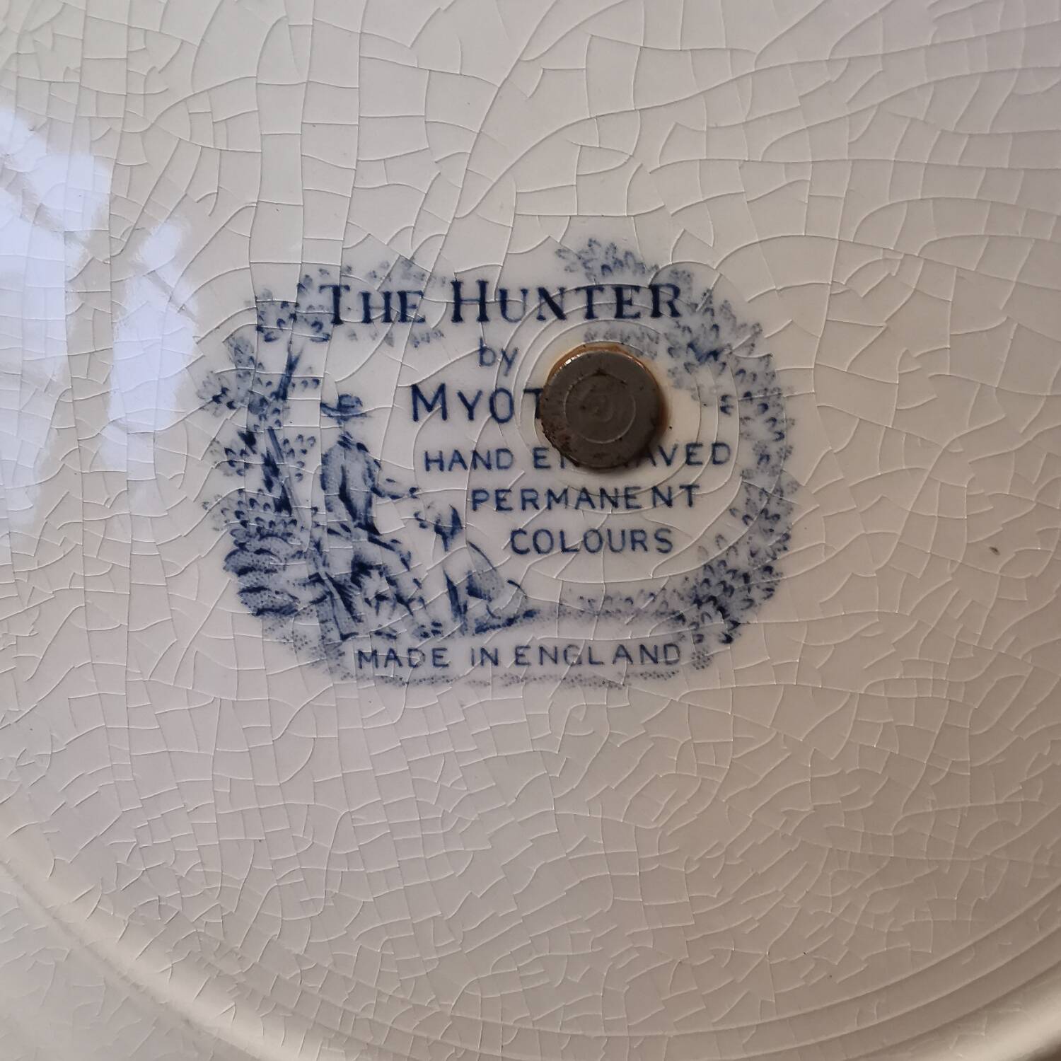 Two-story server The hunter by Myott / Hunting / the hunter / cake display / earthenware