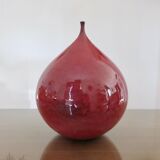 Red ceramic vase from the 60s