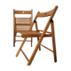 2 folding wooden chairs