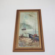 Paintings, oil on canvas, Moretti, 1970, set of 3