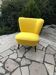 Fauteuil lounge moderne en velours, années 1950