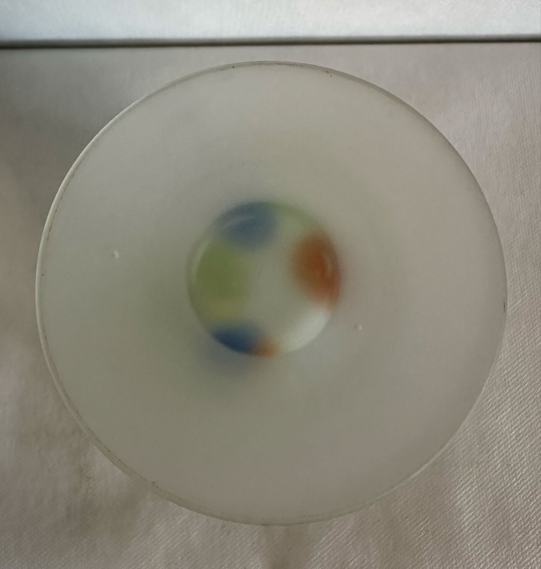 Frosted glass vase with multicoloured inclusions – Murano style