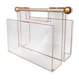 Magazine rack in plexiglass, 1980s