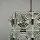 1970s Brutalist Glass Cube Pendant, Kamenický Šenov