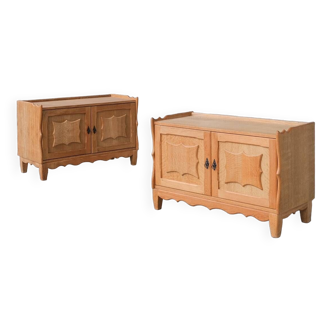 Oak Danish Mid-Century Bedside Cabinets or Sideboards attr. to Henning Kjaernulf