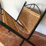 Pretty magazine rack in iron and braided rope
