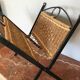 Pretty magazine rack in iron and braided rope