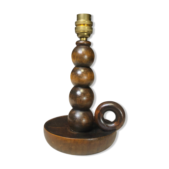 Old wooden lamp foot