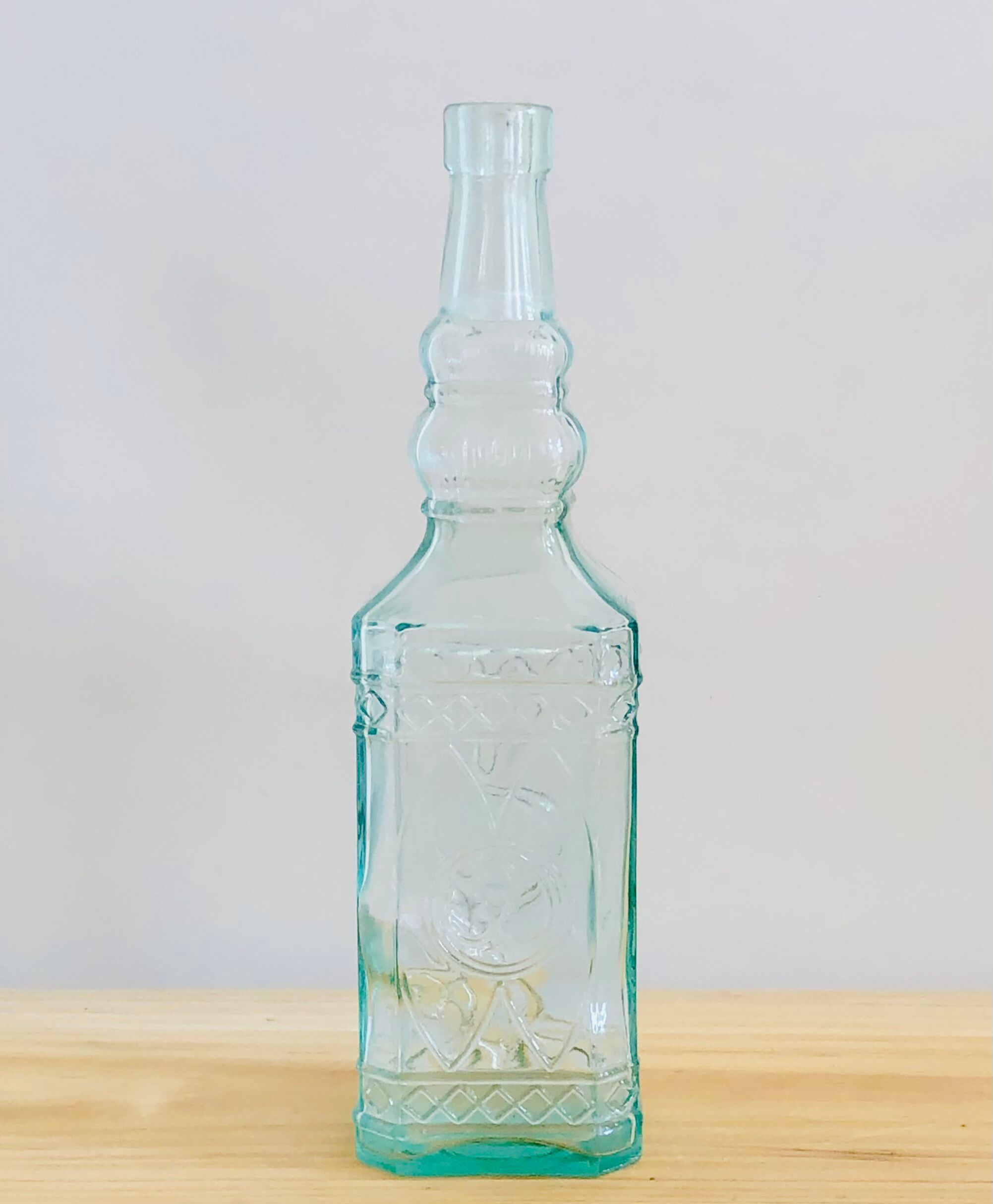 Vintage octopus glass decanter bottle