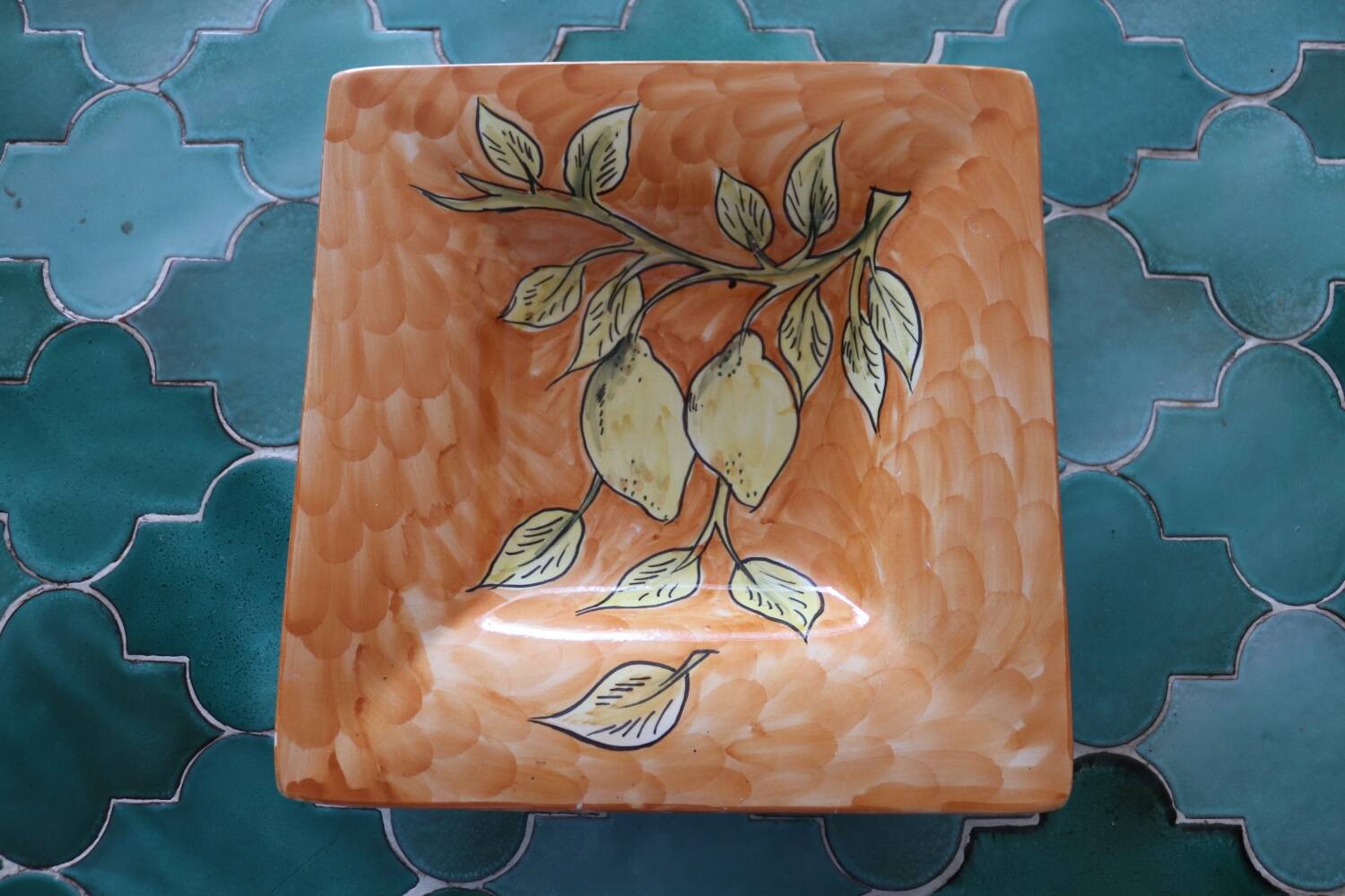 Empty lemon pocket appetizer dish Italy